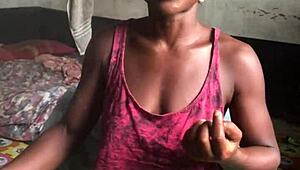 crazy bitch smokes in landlord's room while wearing sexy clothes