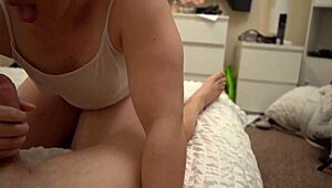 Stepsister Sucks Cock To Cum In Mouth While Busy