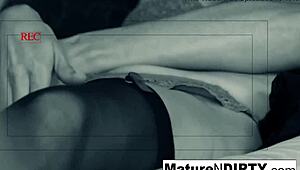 Wow, caught brunette milf secretly masturbating! How wild is her hardcore fucking?