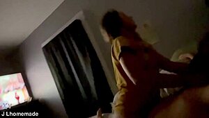 my step sister rides my cock like a pro at home