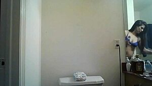 She Rams Her Wet Big Ass Pussy with Dildo on Webcam POV for Orgasm