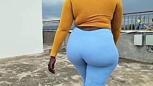 Apple Bottom 52 busts balls riding hard for creampie