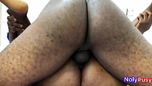 bbc slides deep into her creamy pussy