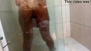 Blonde Couple Cums Intensely In Shower Right In Front Of Husband