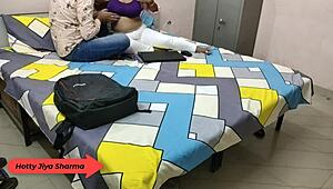 Man, I swear Jiya Sharma got drilled hard by her boyfriend in that hostel room with crazy loud moans... ugh, clear Hindi dirty talk too!