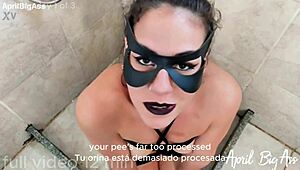 drinking over 10 liters of urine day 1 of sadistic training, humiliated by big cock.