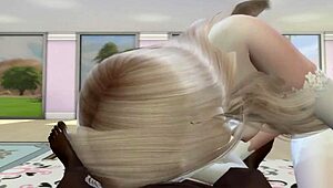 Sexy Blonde in Lingerie Screwed Hard by BBC! Wow!