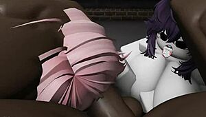 I join an intense trio with two submissives and big black cocks