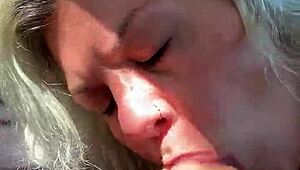 latina milf swallows big black cock outdoors 😋