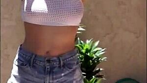 i ripped liz ashley's clothes for her first nude shoot, bouncing boobs and all