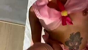 Heaven's eyes gives blowjob and gets fucked