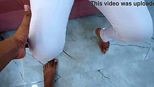 horny jija bangs big ass desi sali in closeup blowjob and doggystyle
