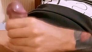 Amateur masseuse strokes monster cock solo