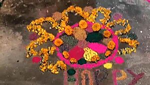 celebrating diwali with housewife and family in homemade setting