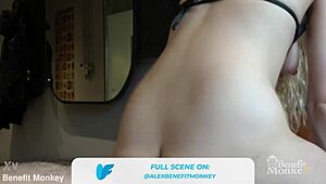 Benefit Monkey Liz Rainbow The Blue-Eyed Girl Ends Up With A Mouth Full Of Semen