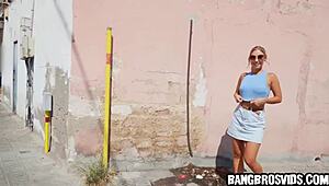 is she squirting that monster cock in public?