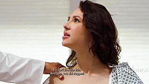 Liz Jordan In Hospital Gown Gets Licked By Doctor