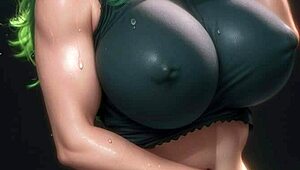 Ai model girl with huge tits generated art 😊