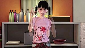 Max’s Life Part 2 gameplay unfolds with hairy Asian slut getting licked and slammed