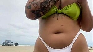 The Cheeze Seller Kept Starin At My Pussy On The Beach