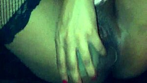 Ebony couple explores hidden fantasy with dildo drilling pussy in amateur scene