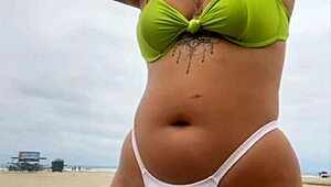 The Cheeze Seller Kept Starin At My Pussy On The Beach