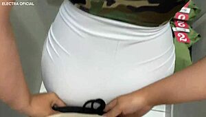 This salesperson entered my fitting room and helped me.