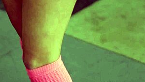 blonde gets big black cock after workout