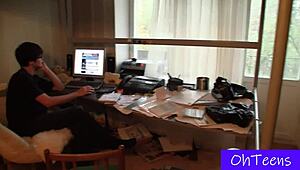 irene and navon, those young college roommates, explore homemade fun in the bedroom with natural tits