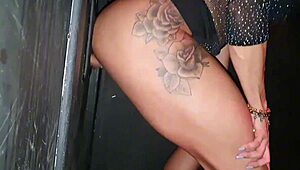 Latina Pornstar Performs Blowjob At Glory Hole Party