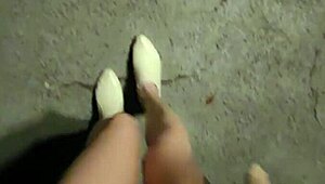 shemale ting xuan flashes body in public garden