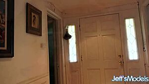 Spraying CUM All Over Chubby Crystal Blue After ANAL