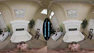 Babysitter with Big Natural Tits Bent Over Cowgirl