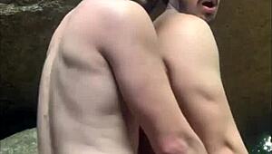 Sexy Pornstar Approaches Muscular Stranger Jerking Off On Hiking Trail