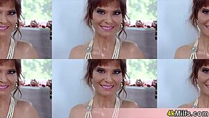 Redhead Busty Stepmom Plays in Bathtub but Craves More Than Shower Head