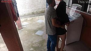 housewife moans while technician fucks her big ass