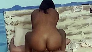 Delicious Brunette Sits on Black Cock and Rides Hard!