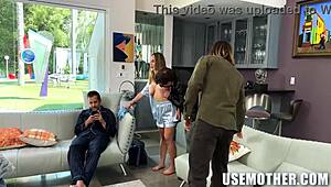 Milf Enjoys Three Cocks in Free-Use Wanksgiving