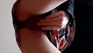 Skinny Brunette Cums on Face