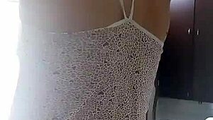 Wow, Check Out My Amateur Young Wife Posing in Her Sexy Thong at Home!