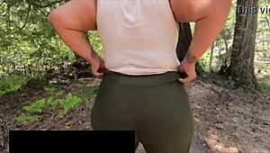 latina hotwife enjoys outdoor fun with her big black cock