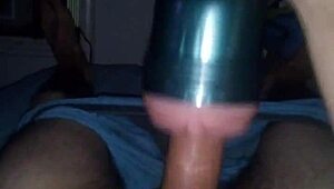 Ob1s First Fleshlight Stroke Session With Intense Action
