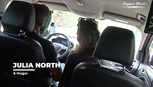 Hey, check out nympho wife Julia North getting quick anal in the forest.