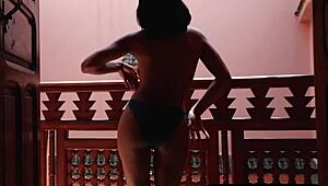 big ass asian milf rips clothes to display juicy boobs outdoors