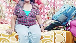 Desi schoolgirl with big boobs tries dirty talk fucking!