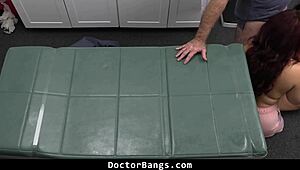 Busty babe gets intense checkup from pervert doctor with raw doggystyle banging