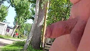 morning naked walk in camping site