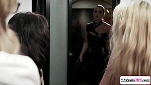 Lesbian scientist says 'lick my pussy, busty models' in group