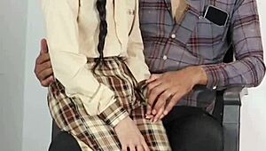 Whoa, school girl gets slammed by teacher's huge cock!