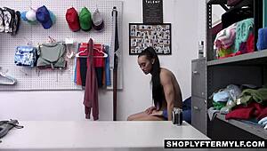 Gia Vendetti, sexy Latina MILF shoplifter, banged by cop after getting caught